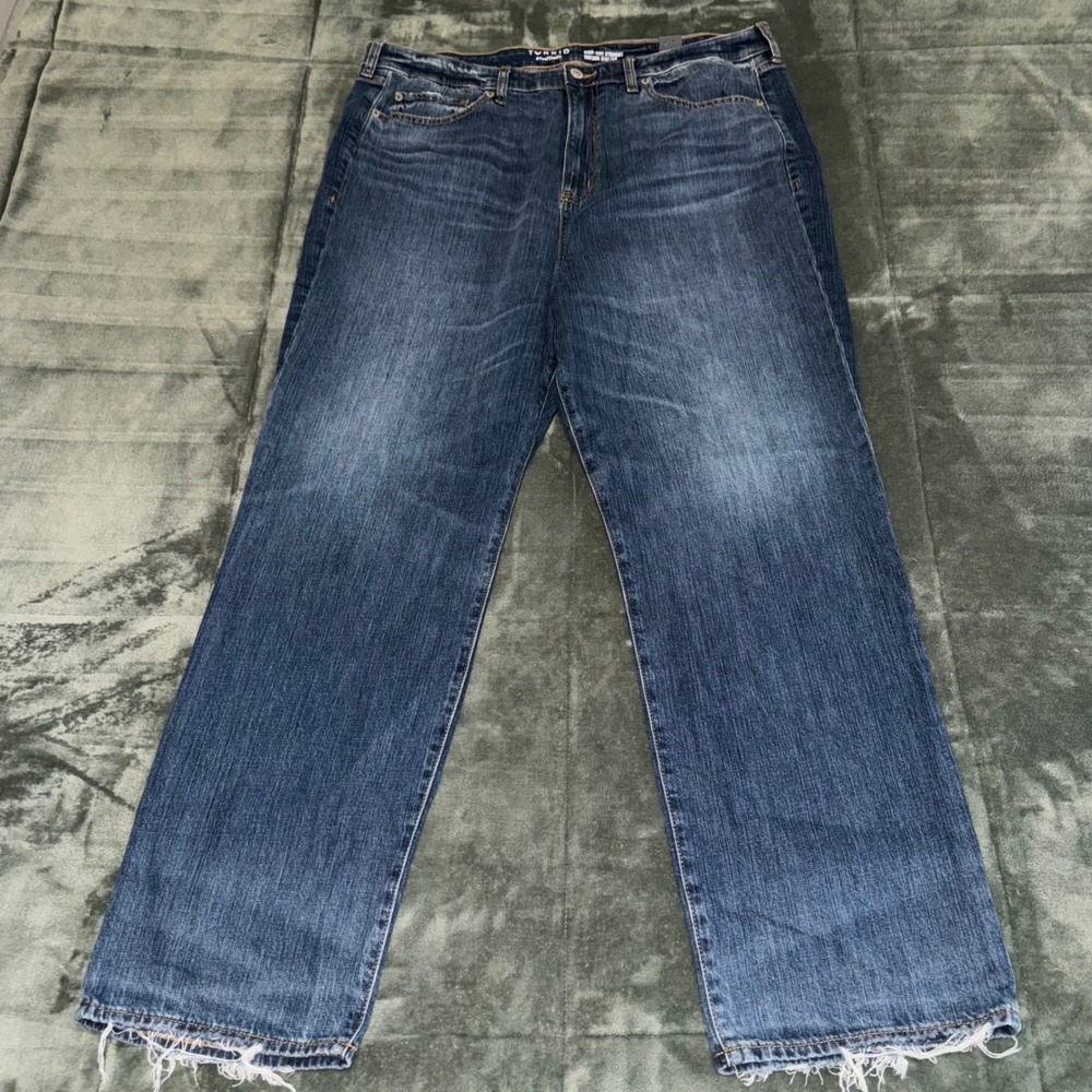 NWT Torrid High-Rise Straight Vintage Stretch Jeans Sweetlife Blue Size 20 Tall